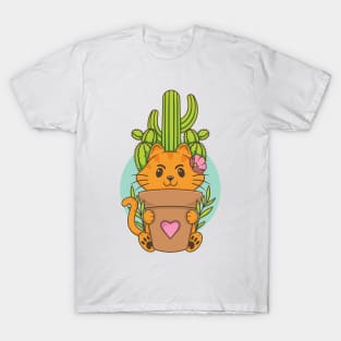 Botanicat Cute Kawaii Illustration T-Shirt